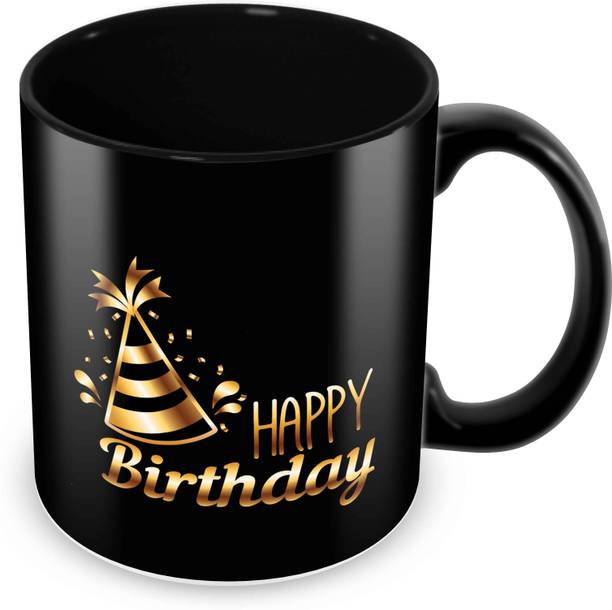 Tuelip Printed Birthday Tea & Coffee (350 ml) सिरेमिक मग