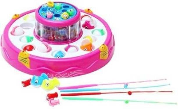 Tenmar Musical Fish Catching Game Big with 26 Fishes, 4 Pods & 3D Lights-531