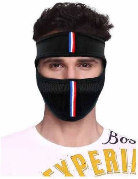 HERBAL AID Black Bike Face Mask for Men & Women