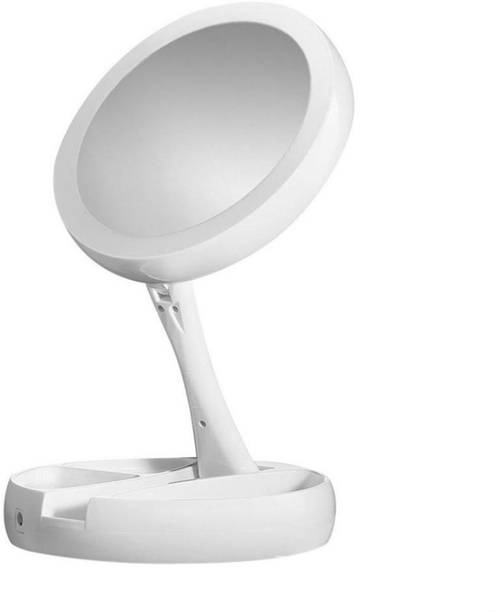 Zahuu Zoomable Makeup Mirror With LED Light Folding Vanity and Travel Mirror