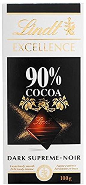 लिंड Excellence 90% Cocoa Dark Supreme Noir Chocolate Bar 100 Grams - (Pack of 2) बार