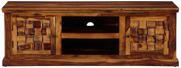 pipercrafts Sheesham Wood Solid Wood TV Entertainment Unit
