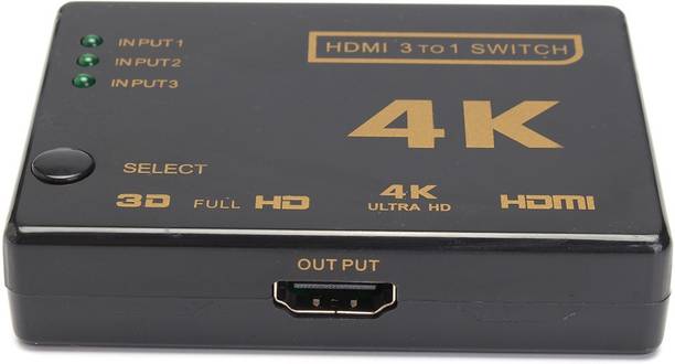 microware 4K 1080P HDMI Video Audio Signal Splitter 3 in 1 Hub Switch Switcher F PS4 HD TV Media Streaming Device