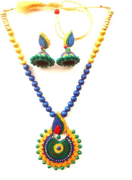 Karru Krafft Terracotta Multicolor Jewellery Set