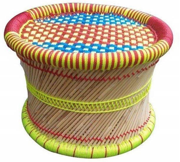 eGharonda Natural Cane Wodd Muddi Outdoor & Cafeteria Stool