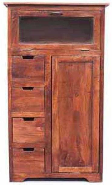 APRODZ Solid Wood Bar Cabinet