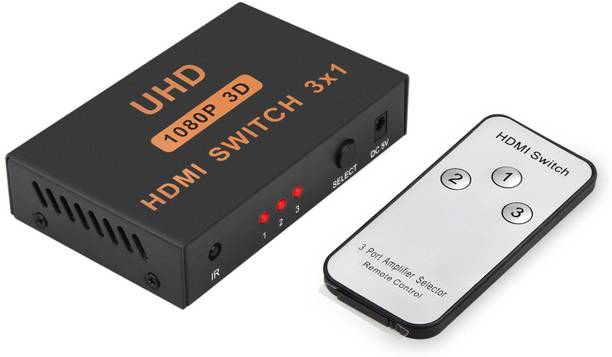Tobo HDMI Switch 1080p Resolution, 3 Input 1 Output HD with Remote Media Streaming Device