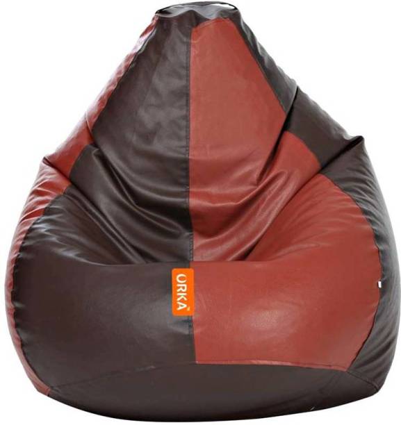 ORKA Semi Aniline Leather XL Teardrop Kid Bean Bag
