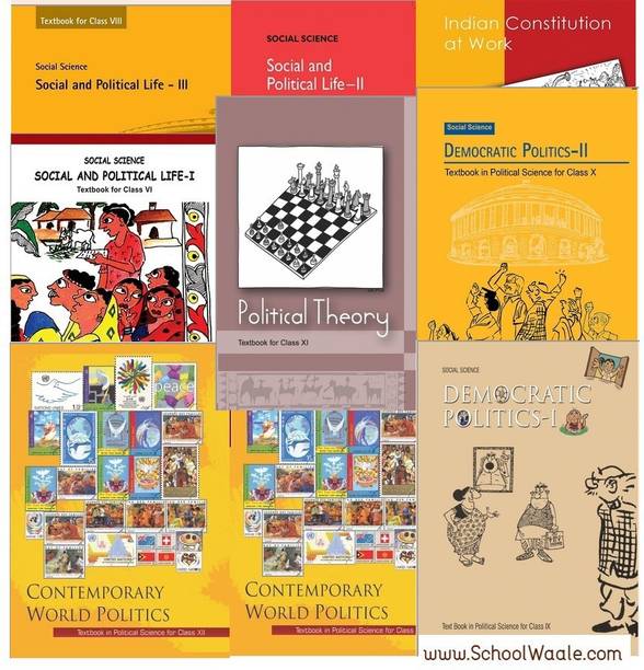 NCERT Political Science Books Set Class 6 To 12 (English Medium - Binded Books)