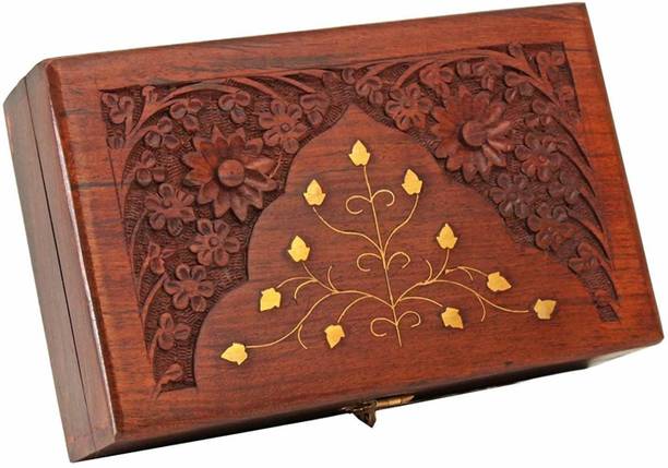 WOODINO Handmade Vanity Sliding Jewellery Box Makeup and Jewellery Vanity Box