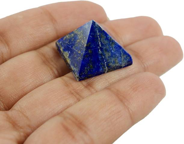 REIKI CRYSTAL PRODUCTS Natural Crystal Lapis Lazuli Pyramid for Reiki Healing / Grid and Aura Cleaning, Vastu Correction and Crystal Healing Stone Pyramid 20-25 mm Approx Decorative Showpiece  -  2.5 cm