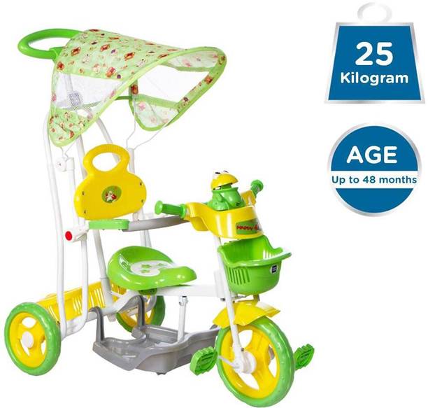 MeeMee 2 In 1 Baby Canopy Tricycle With Rocker Function And Easy-To-Push Handle (Green) MM-237A Tricycle