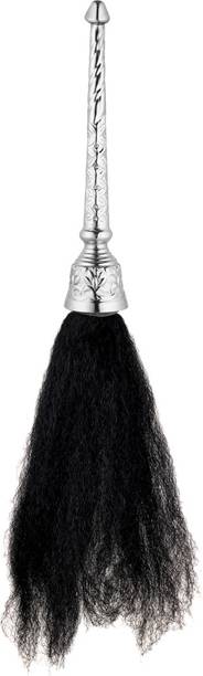 Bismaadh BISMAADH Chawar/Chavar/Chawar Sahib For Mandir & Gurudwara For Pooja ( Black ) Deity Ornament