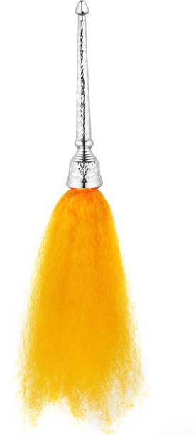 Bismaadh BISMAADH Chawar/Chavar/Chawar Sahib For Mandir & Gurudwara For Pooja ( Yellow ) Deity Ornament