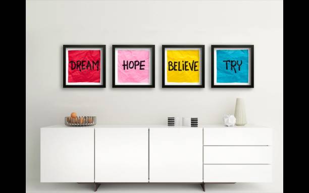 SAF SET OF 4 MOTIVATIONAL QUOTES Digital Reprint 19 inch x 19 inch Painting