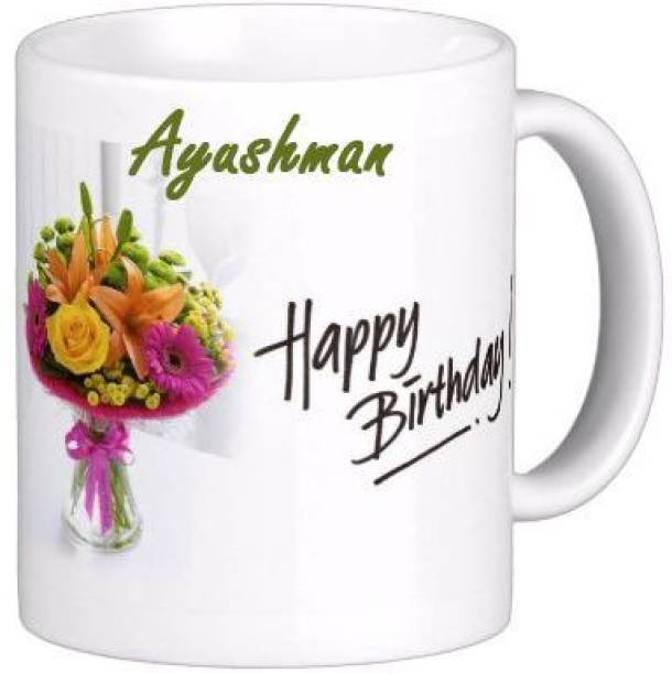 Exoctic Silver Ayushman Happy Birthday Quotes 70 Ceramic Coffee Mug