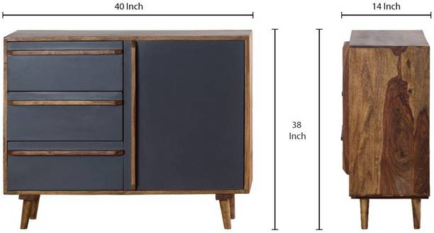 pipercrafts Sheesham Wood Solid Wood Side Table