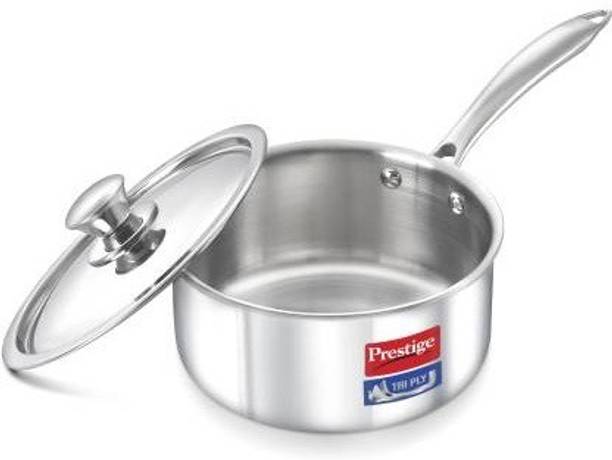 Prestige Tri Ply Sauce Pan 14 cm diameter with Lid 1.1 ...