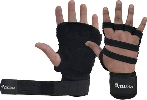 Vellora Grip Gym Gloves With Wrist Support Gym & Fitness Gloves