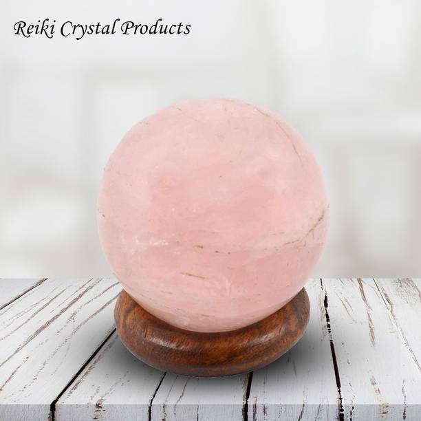 REIKI CRYSTAL PRODUCTS Rose Quartz Ball / Sphere Crystal Ball Gemstone Globe for Reiki Healing, Grid and Aura Cleaning, Vastu Correction and Crystal Healing Stone Ball Size 20 mm Approx Decorative Showpiece  -  2 cm
