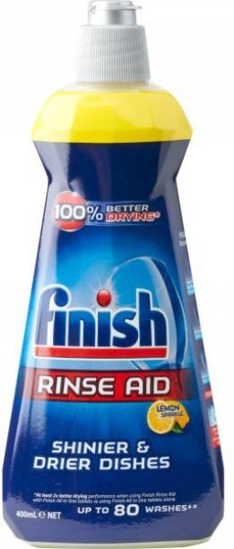 Finish Dishwashing Rinse Aid Lemon Sparkle 400ml Dishwashing Detergent