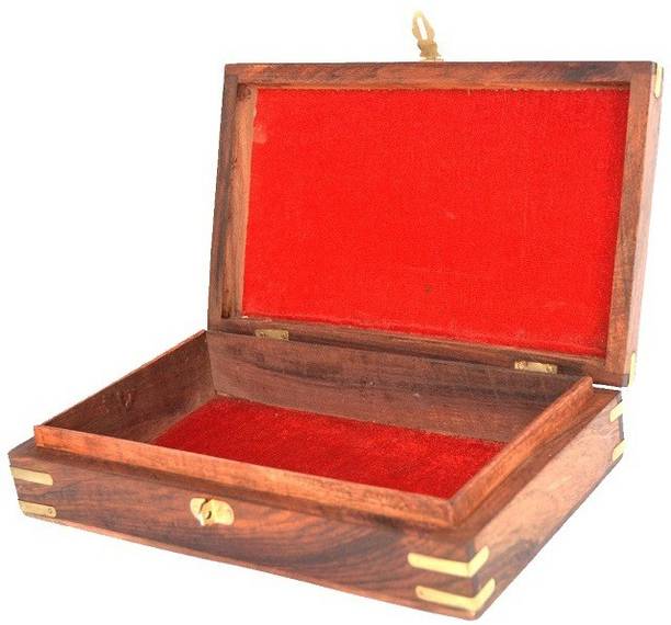 WOODINO Brown Small Makeup and Jewellery, Jewellery Vanity Box