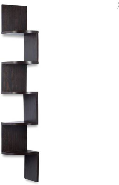 Wooden Corner Shelf Stand, Corner Wall Unit Shelves