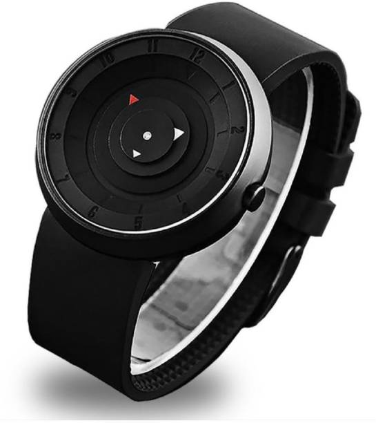 PuthaK Arrow Analog Arrow Stylish Silicon Sports Wrist Watch With Analog Quartz Watch (Black) Analog Watch  - For Men