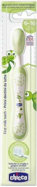 Chicco First Milk Teeth Green 6-36M Soft Toothbrush Extra Soft Toothbrush