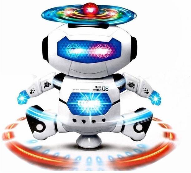 टोटोय Dancing Naughty Robot with 3D Flashing Lights & Music for Kids, Battery Operated
