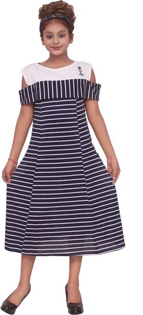 ORIEX Girls Calf Length Casual Dress