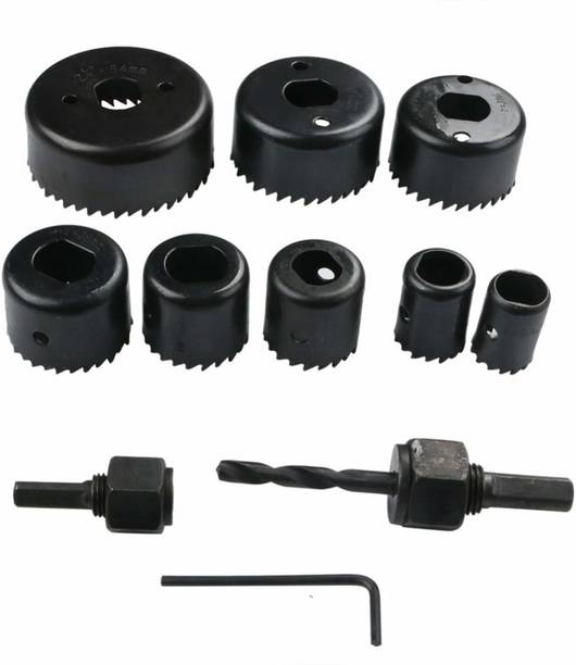 इंडिट्रस्ट 11 pc wood hole saw cutting set kit 11 pc Holesaw set for cutting smooth clean accurate holes ग्लास कटर
