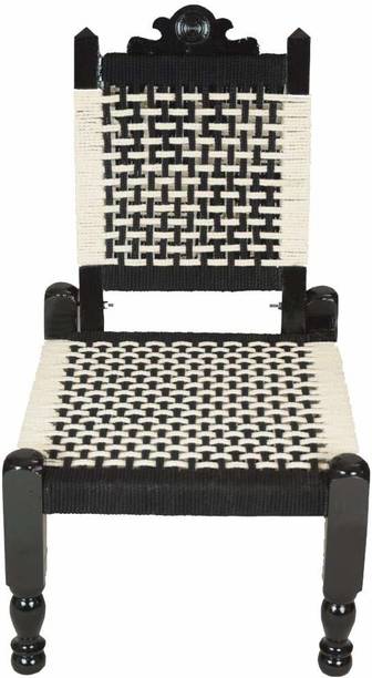 THE ROYAL CRAFTS THE ROYAL CRAFTS BLACK & WHITE FOLDING CHAIR Solid Wood Living Room Chair