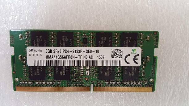 Hynix PC4-17000 260-PIN 1.2V Sodimm DDR4 8 GB (Dual Channel) Laptop (HMA41GS6AFR8N-TF, 2RX8 DDR4 2133P- SE0-11 lAPTOP RAM)