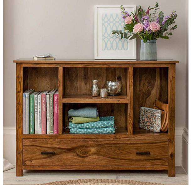 Angel Furniture Storage Solid Wood Semi-Open Book Shelf
