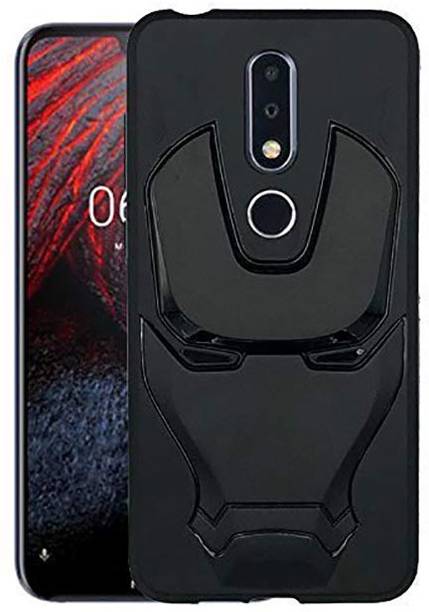 Faybey Back Cover for Nokia 7.1 (3D Feel Marvel Avenger Iron Man Logo Mask Flexible Rugged Matte Case, 3D Case)