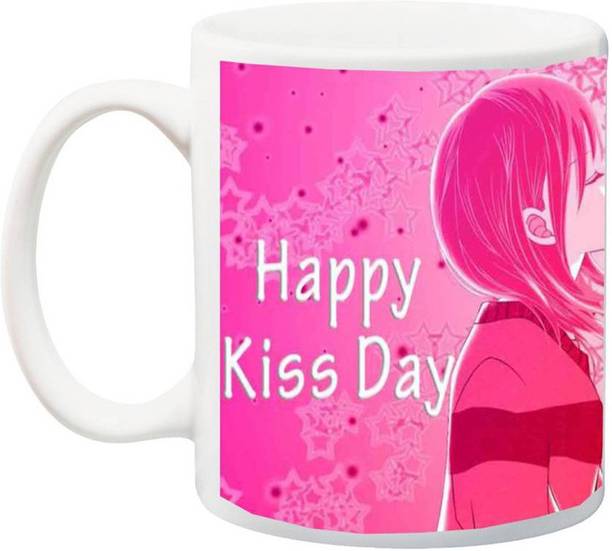 Kesri Gifts Happy Kiss Day Theme(valent-mug-1129) Ceramic Coffee Mug