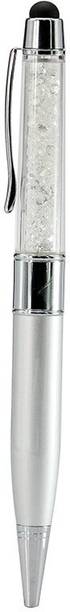 Nexshop Diamond Classic Crystal Shining Pen Style USB Flash Drive 16 GB Pen Drive Compatible with Gaming Console, Desktop Computer, Tablet, Audio Player, Television, Laptop USB 2.0 Metal Case