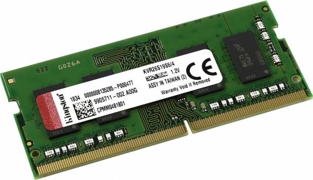 KINGSTON PC4-2666 DDR4 4 GB (Single Channel) Laptop (KVR26S19S6/4, DDR4 2666 CL19 260PIN LAPTOP RAM)