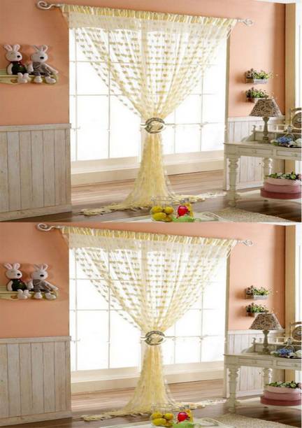 smwebindia 220 cm (7 ft) Net Door Curtain (Pack Of 4)