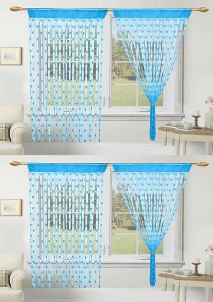 smwebindia 220 cm (7 ft) Net Door Curtain (Pack Of 4)
