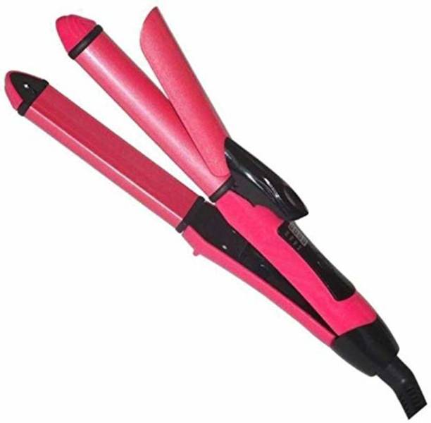 curve creation 2 in 1 Hair Straightener and Curler with Ceramic Plate (Multicolour) HOME-23 Hair Straightener