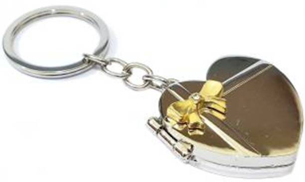 MASHKI Heart Shape Valentine Special Photo Frame Key Chain Key Ring Metal Key Chain