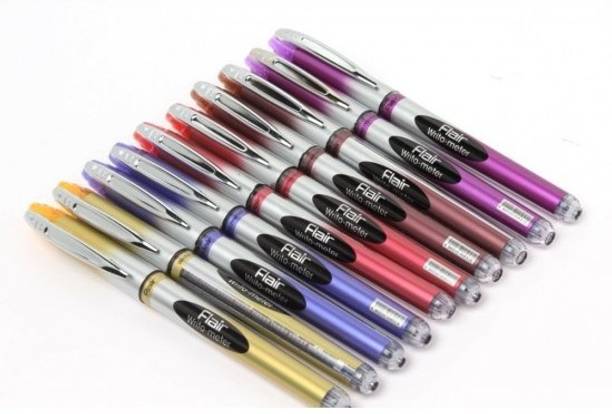 FLAIR Writometer 0.6 mm Ball Pen Box Pack | Ensures Smoothness & Comfortable Ball Pen