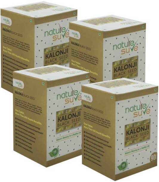 Nature Sure Premium Kalonji Tablets (Black Seed/ Nigella sativa) – 4 Packs