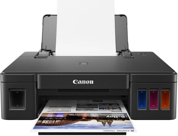 Canon PIXMA Ink Efficient G1010 Single Function Color Ink Tank Printer (Color Page Cost: 0.21 Rs. | Black Page Cost: 0.09 Rs. | Borderless Printing)