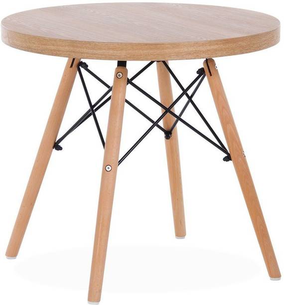 Finch Fox Replica Wooden Round Coffee Table (Brown) Engineered Wood 2 Seater Dining Table