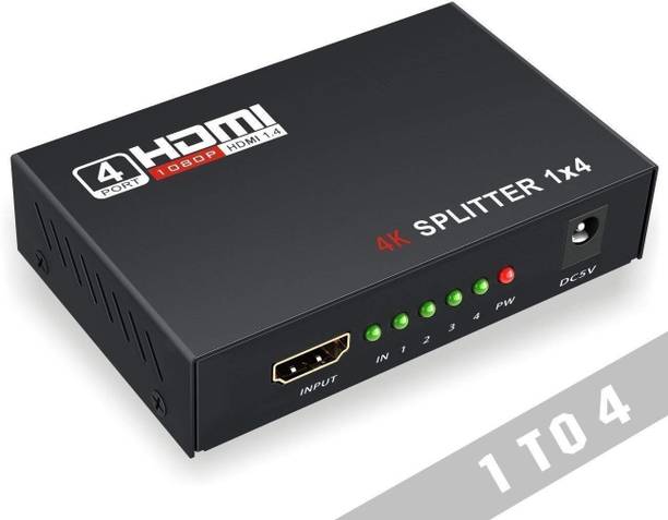 galaxy hi tech  TV-out Cable HDMI Splitter 1 x 4 1 HDMI Input to 4 HDMI Output V1.4 Powered 1x4 Ports Box