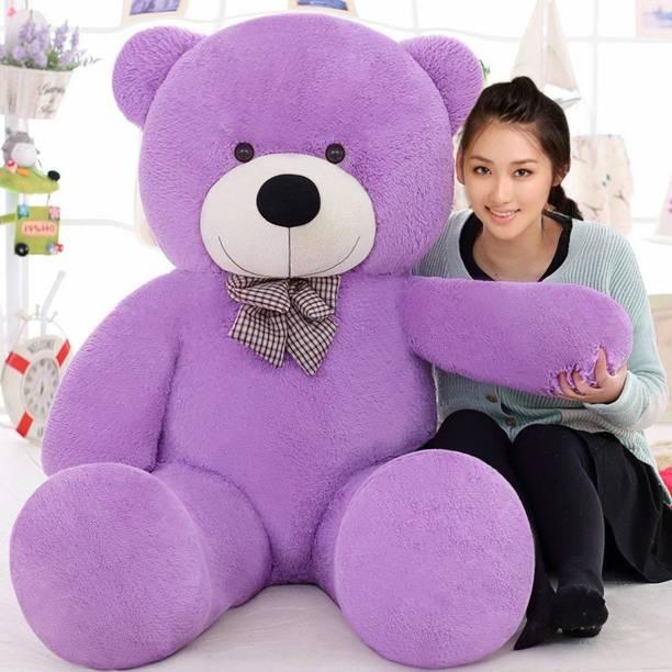 Lovehug 5 feet beautiful purple teddy for gift  - 152 cm