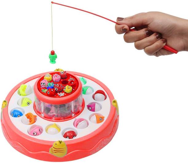 Tenmar Musical Fish Catching Game Big with 26 Fishes, 4 Pods & 3D Lights-678